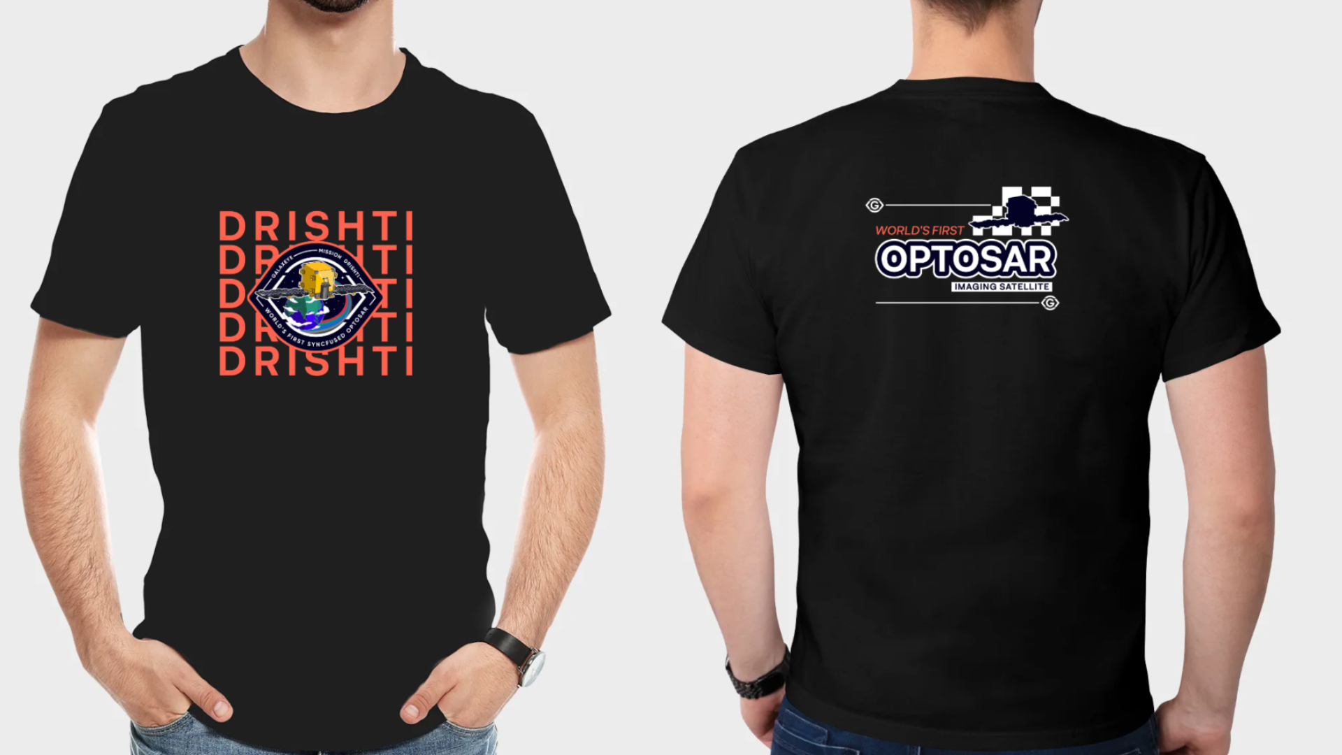 Mission Drishti t-shirt, front and back design
