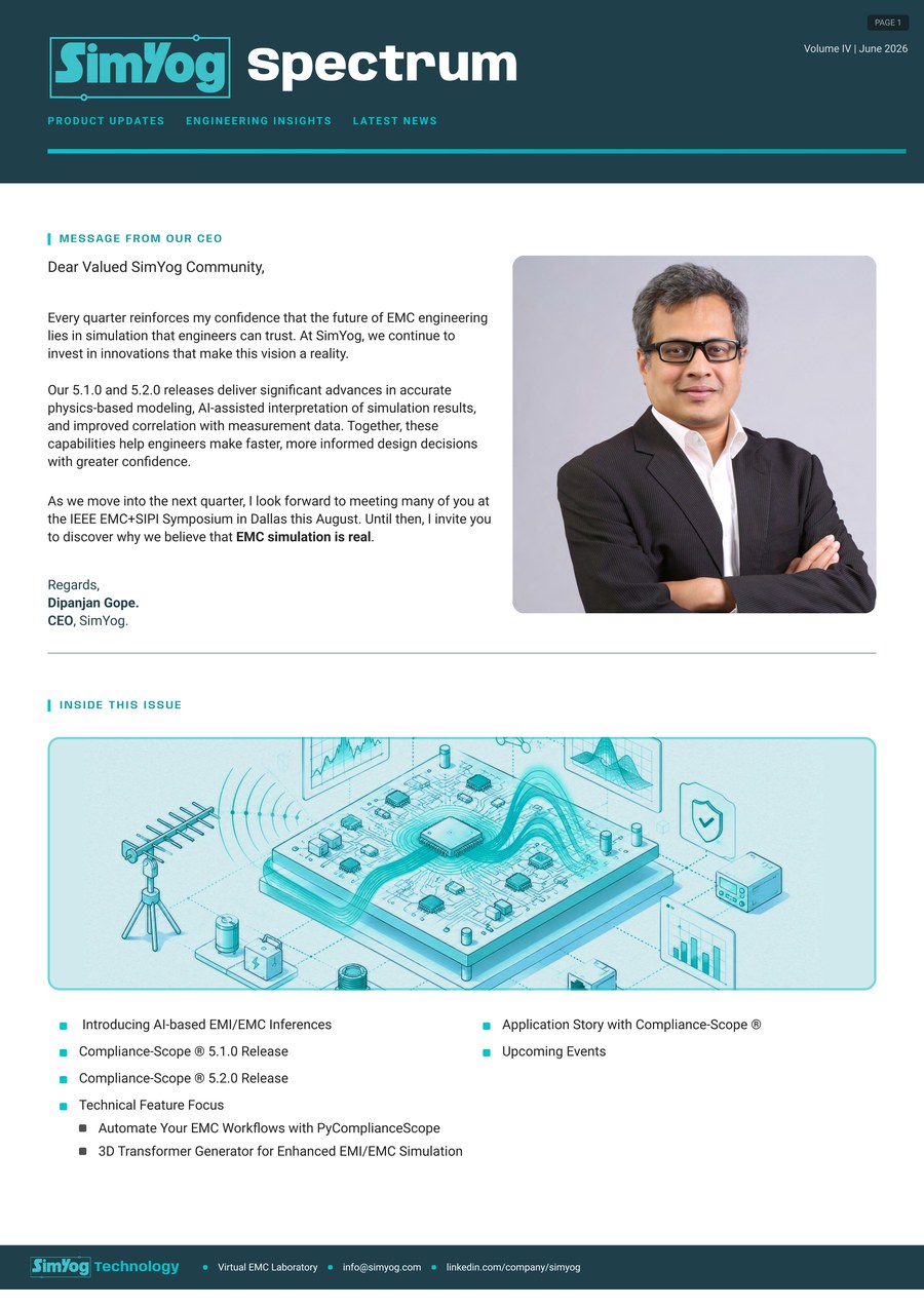 SimYog Spectrum newsletter, Volume IV, June 2026