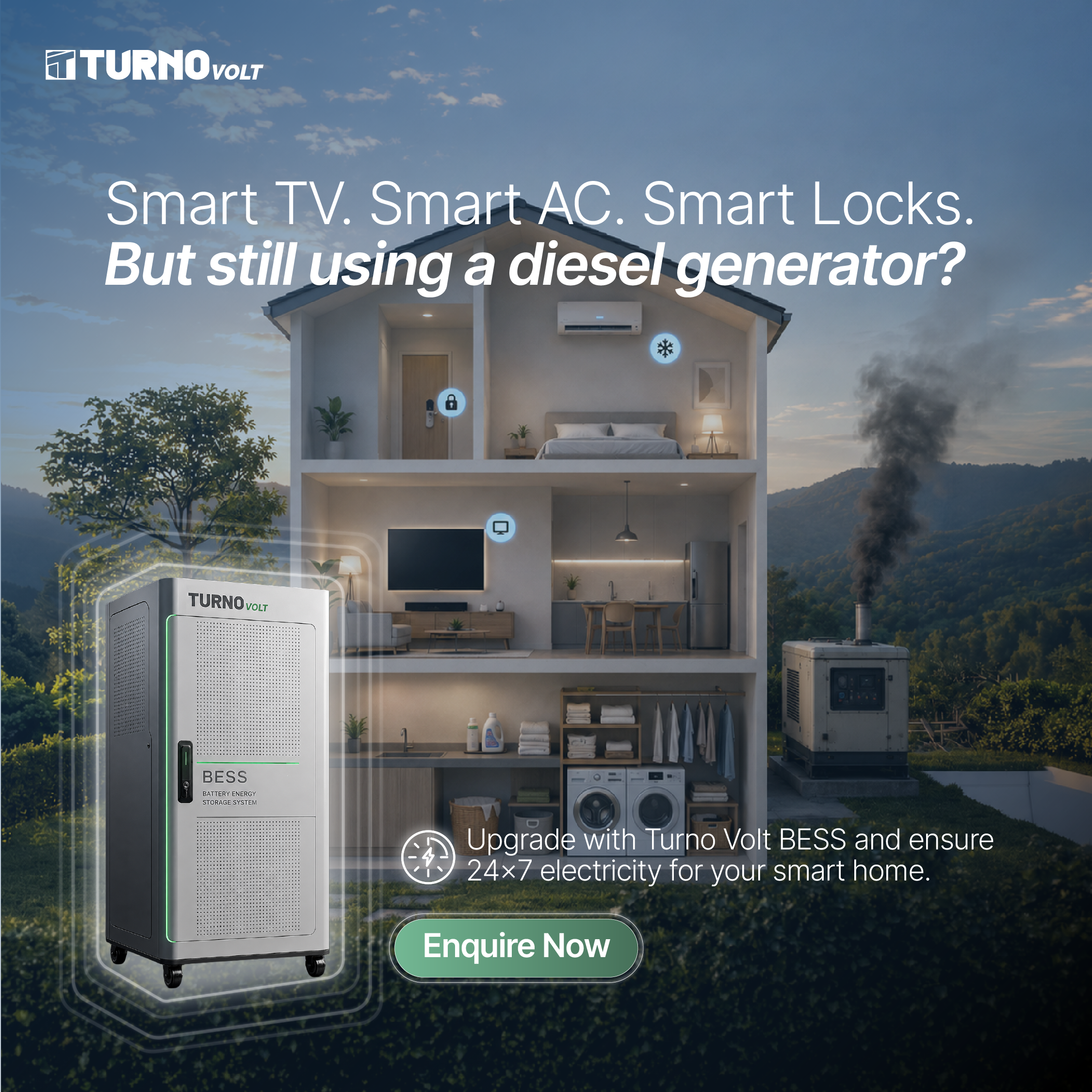 Turno Volt ad creative for smart homes